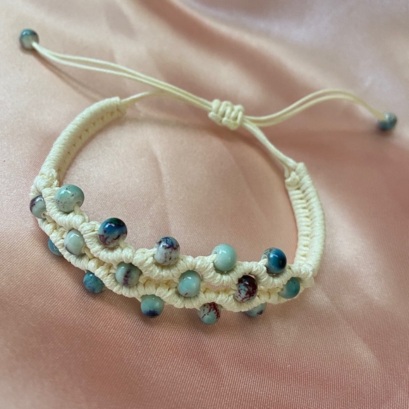 Ceramic Bead Charm Bracelet BOHO Bolo - Picture 6 of 11